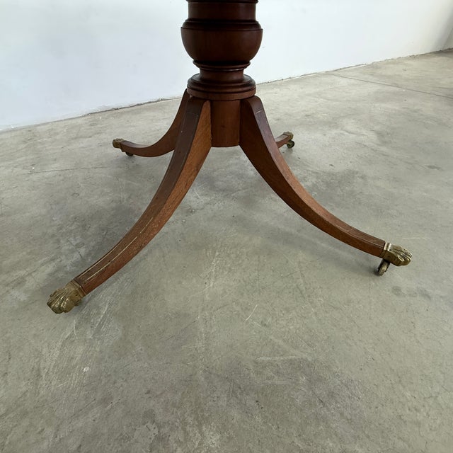 19c Mahogany Leather Top Drum Table For Sale - Image 12 of 12