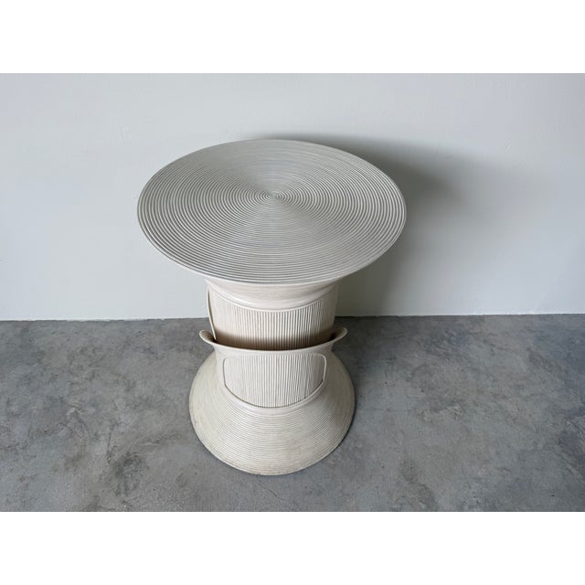 Mid-Century Modern 1980's Gabriella Crespi Style - Rattan Dining Table Base For Sale - Image 3 of 13