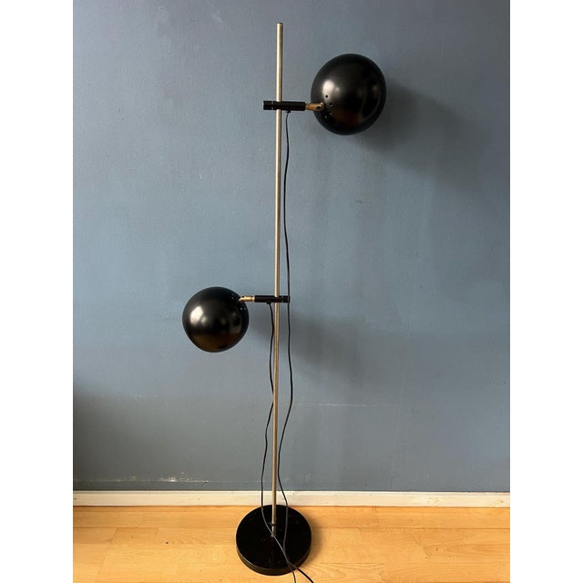 Mid-Century Black Eyeball Floor Lamp For Sale - Image 6 of 11