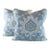 Designer Thibaut Cream & Periwinkle Blue Bridgewater Damask 18" Pillow Covers- Pair For Sale In Jacksonville, FL - Image 6 of 6