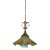 Antique Murano and LaChaussee Art Glass Shades Ormolu Metal Pendant Light For Sale