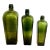 19th-Century Three-Piece Dark Green “Case Gin” Glass Bottle Collection For Sale