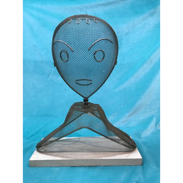 Metal mesh head from the late 40s early 50s attributed to a company called Frederic Weinberg a
