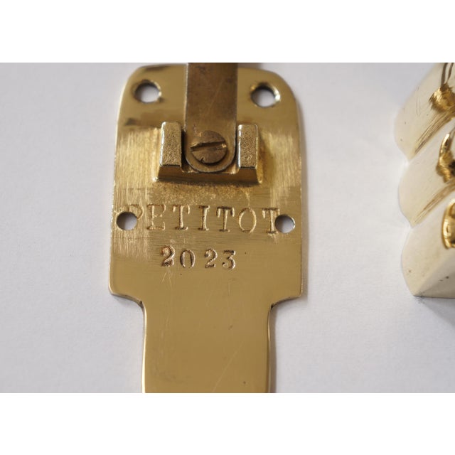A Pair of French Art Deco Wall Sconces by Petitot & Ezan 1930s France - 2 Pairs Available For Sale - Image 12 of 13