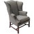 Large Chippendale Wingback Chair For Sale