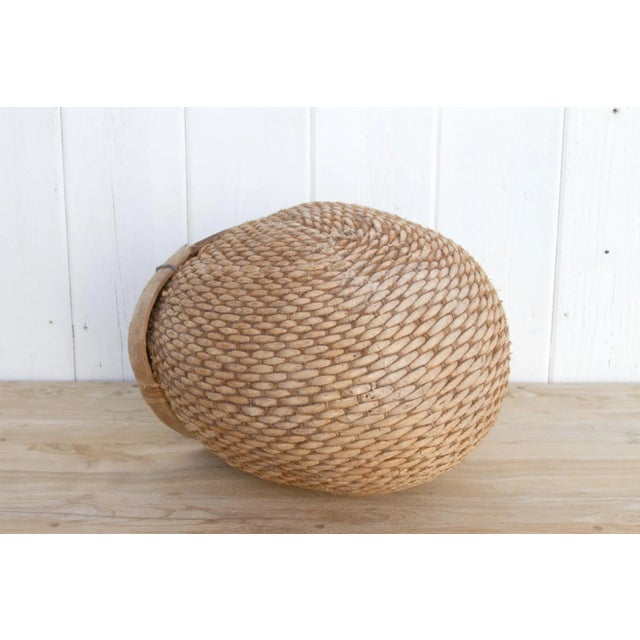 19th Century Antique Woven Farmhouse Basket For Sale - Image 5 of 8