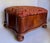 Antique Upholstered Wood Serpentine Storage Footstool on Bun Feet For Sale - Image 9 of 12