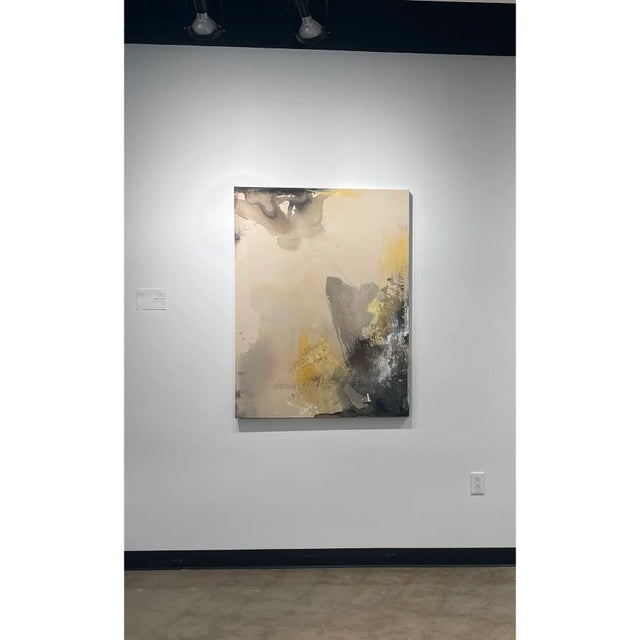 Abstract "Inside Lascaux" Abstract Painting by Kasia Kręcicka For Sale - Image 3 of 7