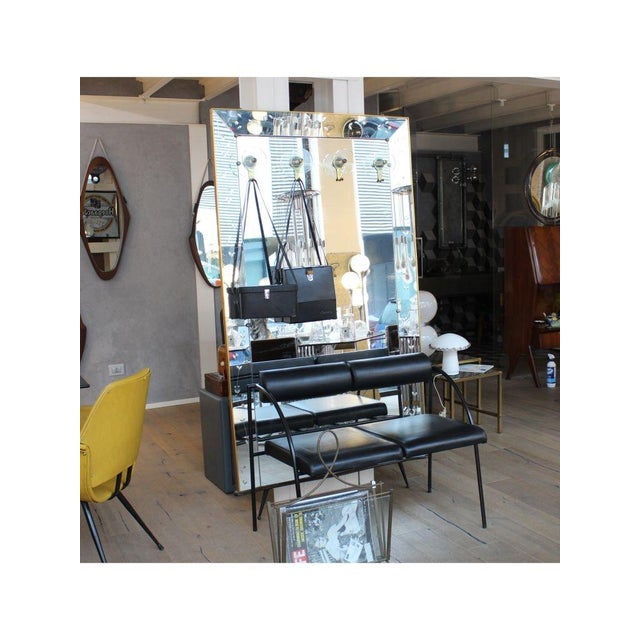 1930s Floor Coat Stand with Mirror, Italy, 1930 For Sale - Image 5 of 13