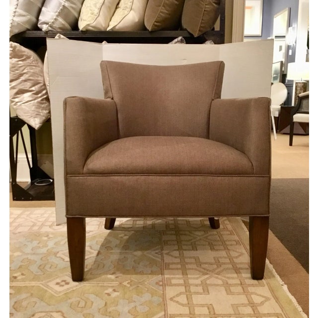 Wood Kravet Transitional Chocolate Brown Tarragona Lounge Chair For Sale - Image 7 of 7