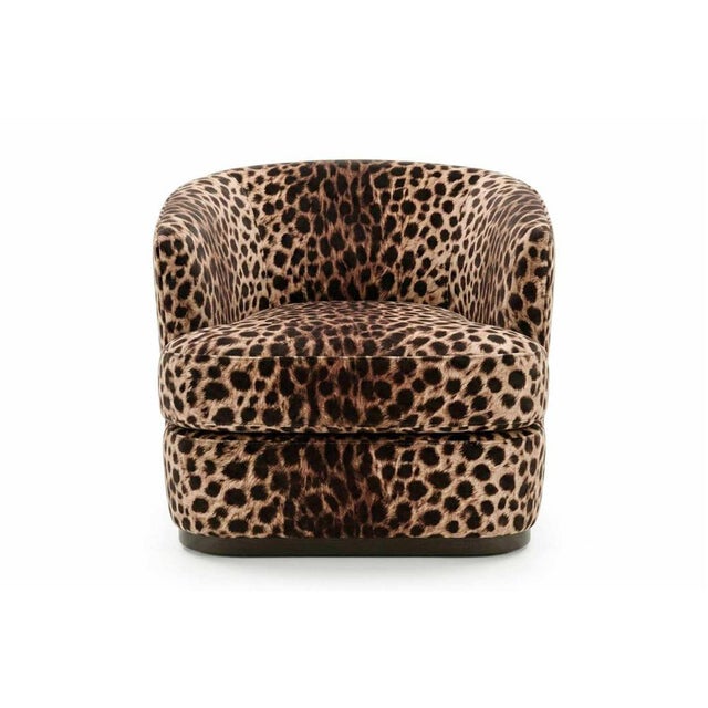 Contemporary Ancla Swivel Chair in Leopard Print by Moanne For Sale - Image 3 of 6