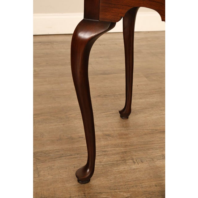 Brown Ethan Allen Georgian Court Queen Anne Style Cherry Drop Leaf Side Table For Sale - Image 8 of 18