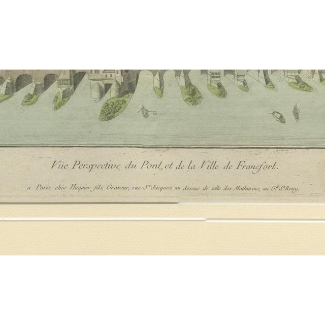Paper Huguier, Frankfurt am Main Optica View, Hand-Colored Print, 1780 For Sale - Image 7 of 9