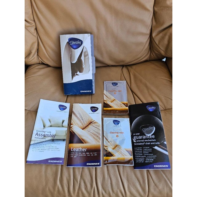 Ekornes Stressless Reno Leather Recliner Lounge Chair and Ottoman, Made in Norway For Sale - Image 18 of 18