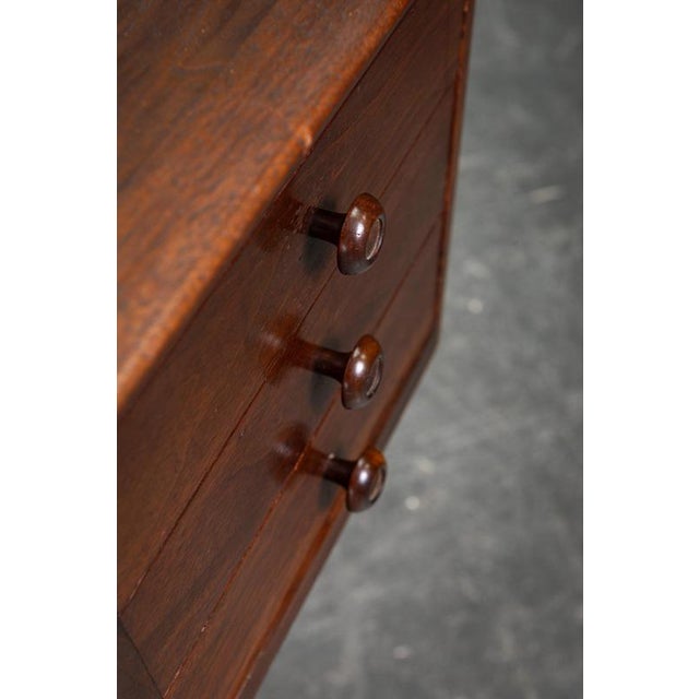 Brown Vintage Art Deco Lady Desk, 1940s For Sale - Image 8 of 15