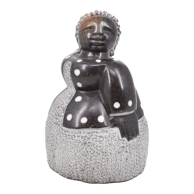 Early 20th Century Shona Stone Woman Sculpture In The Style of Colleen For Sale