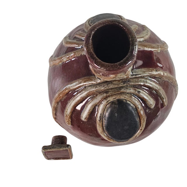 Mid-20th Century American Studio Pottery Sculptural Lidded Vessel, 11.75 Inch For Sale - Image 10 of 14