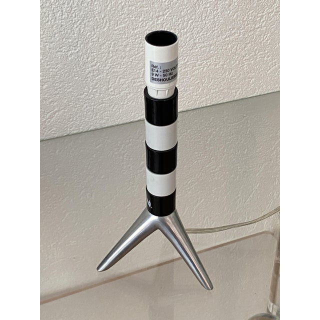 Porcelain Rocket Shape Lamp Base by Deshoulières, 2010s For Sale - Image 9 of 14