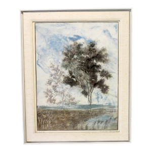 1960s Kaiko Moti " Le Petit Pont " Original Artist Proof Etching Framed