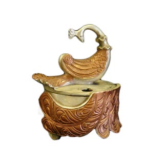 Chinese Silver Rose Peacock Incense Burner For Sale