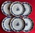 Antique Early 19th Century Chinese Export Blue and White Porcelain Dinner Plates With Grape Leaf Border - Set of 6 For Sale - Image 17 of 17