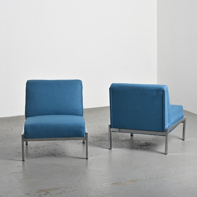 Airborne Samurai Low Chairs by Joseph André Motte for Airborne, 1961, Set of 2 For Sale - Image 4 of 12