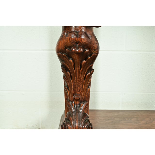 R. J. Horner Style Antique Victorian Carved Oak Sideboard or Buffet Server, Circa 1890s For Sale - Image 10 of 16