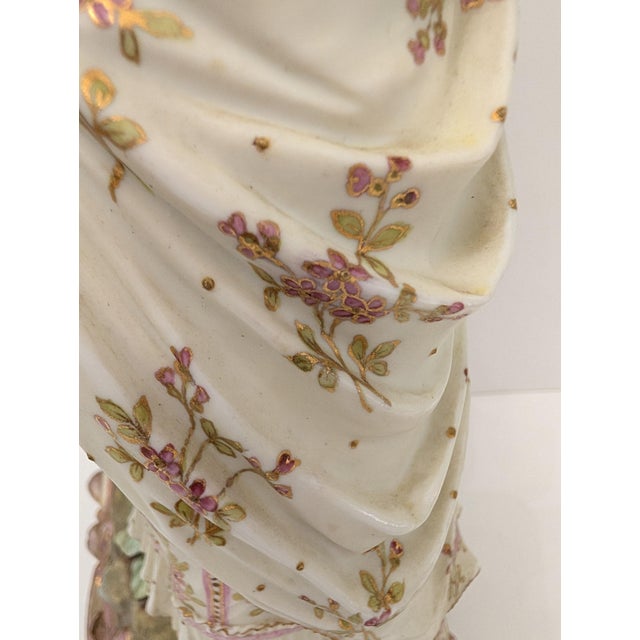 Large Continental Victorian Porcelain Courting Couple Figures 19th C. For Sale In Phoenix - Image 6 of 12