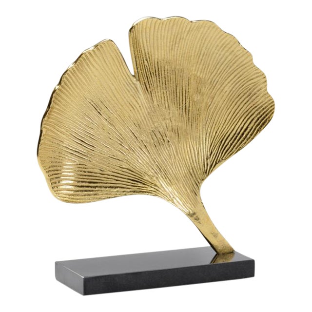 Wildwood Ginkgo Sculpture - Gold For Sale