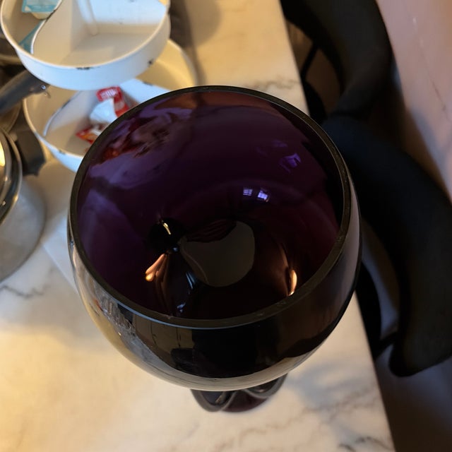 1970s Large Jozefina Krosno Hand-Blown Art Glass “Jellyfish” / “Octopus” Pedestal Bowl – 18.25” Tall, Unique Sculptural Piece For Sale - Image 5 of 12
