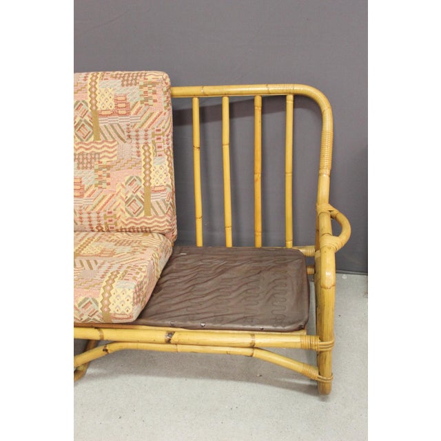 Rattan 3-Seater Sofa, 1970 For Sale - Image 6 of 11