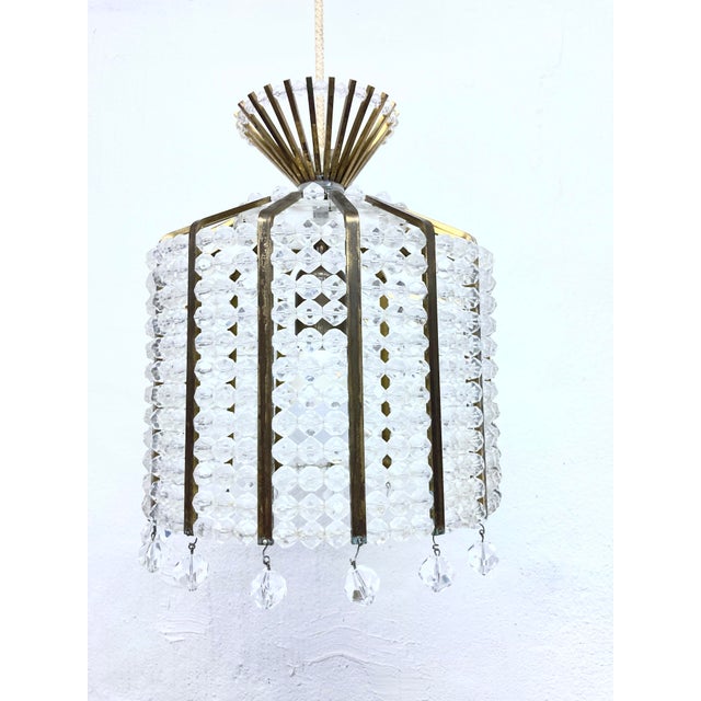 Vintage Ceiling Lamp in Acrylic and Brass by Emil Stejnar for Rupert Nikoll, 1950s For Sale - Image 15 of 15