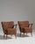 Pair of 1940s Danish Brown Mid-Century Modern Upholstered Armchairs For Sale - Image 14 of 15