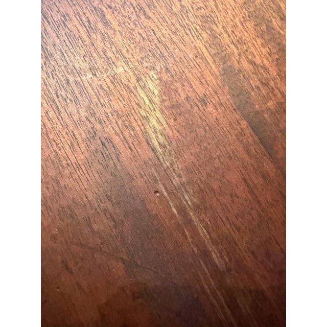 Wood Vintage Oval Wood Pedestal Table For Sale - Image 7 of 12