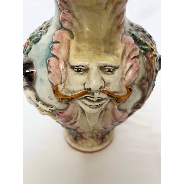 Capodimonte Vintage Capodimonte Figural Jar With Lid – Hand-Painted Italian Ceramic For Sale - Image 4 of 12