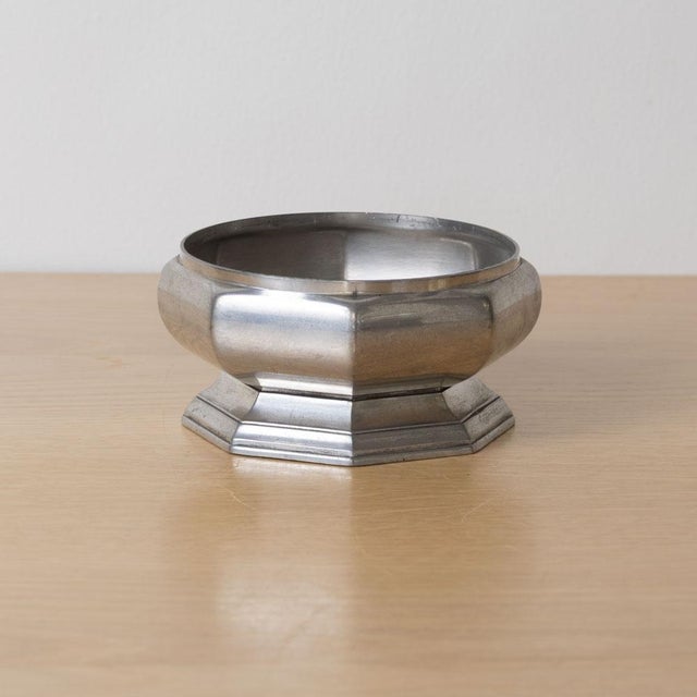 1930s 1930s French Art Deco Pewter Octagon Dish For Sale - Image 5 of 12