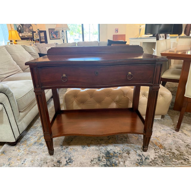 Baker Furniture Milling Road Mahogany Federal Style Tiered Console / Washstand For Sale In West Palm - Image 6 of 8