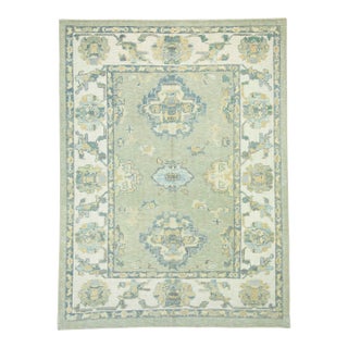Turkish Oushak Rug 5'2" x 6'11" #19104 For Sale