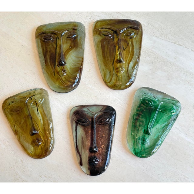 Erik Hoglund for Kosta Boda Attributed Glass Face Mask Sculpture For Sale - Image 10 of 10