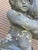 1940s Pair of Grand 39" Tall Neoclassical Cast Stone Putti Figure Planters With Mossy Patina For Sale - Image 4 of 14
