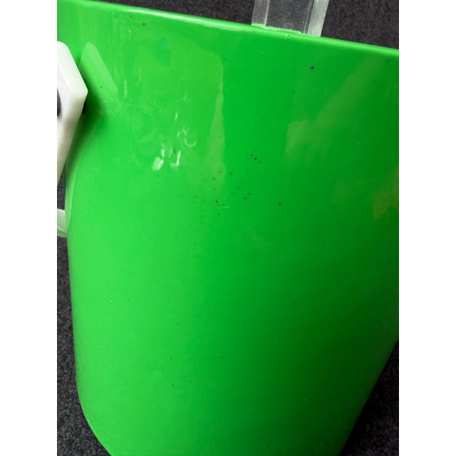 Mid 20th Century Mid Century Modern Lime Green Vinyl & Lucite Ice Bucket For Sale - Image 16 of 18