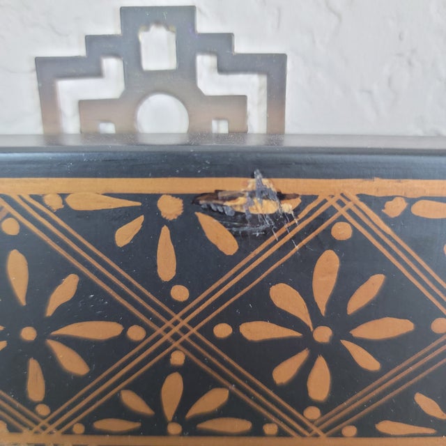 Vintage Chinese Set of 6-Panel Wall Hanging Hand-Painted Landscape With Still Life For Sale - Image 12 of 12