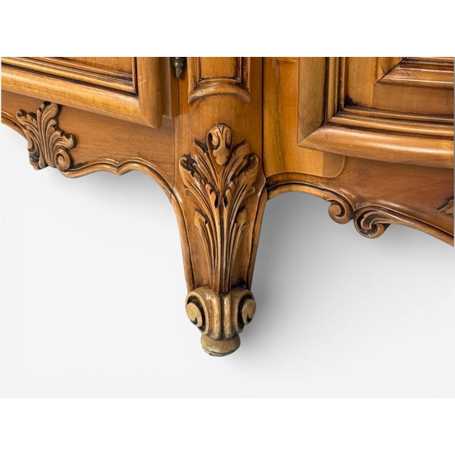 French Provincial, Monumental Sideboard, Wood, Brass, France, 1960s For Sale - Image 12 of 14