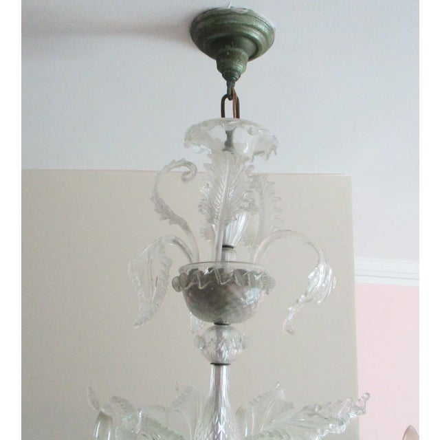 1970s 1970s Italian Murano 6 Arm Chandelier For Sale - Image 5 of 12