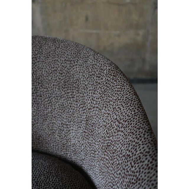 Chenille Upholstered Swivel Chairs For Sale - Image 4 of 10