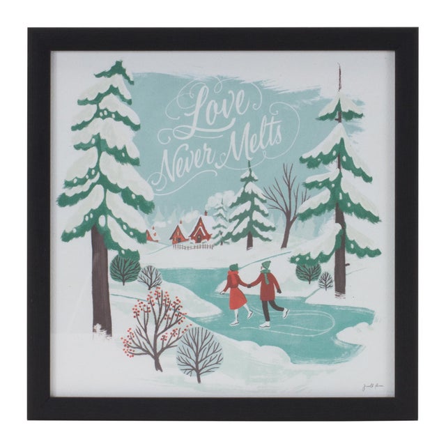 2020s Framed Winter Scene Wall Art (Set of 3) For Sale - Image 5 of 6
