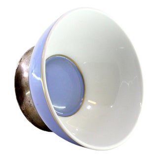 Porcelain Cup with Circular Gilded Silver Base For Sale