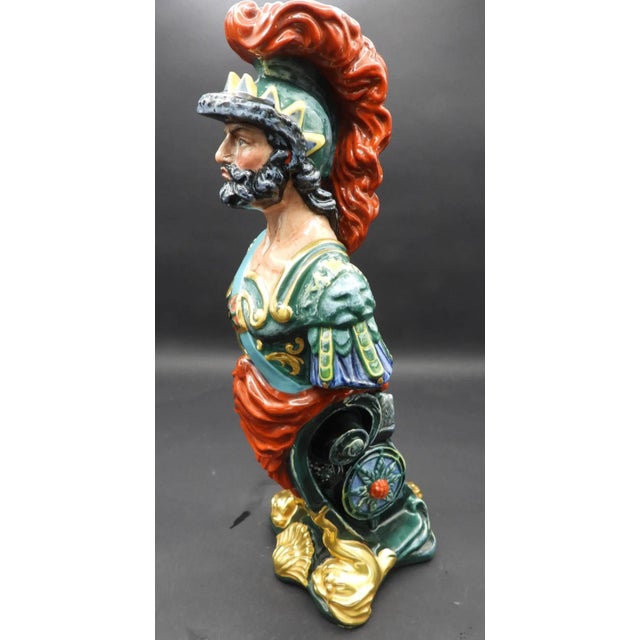This marvelous Royal Doulton figurehead is created in gorgeous white porcelain and is hand-painted in green, red with gold...