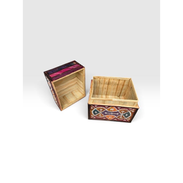 1980s Handcrafted African Storage Boxes With Cowrie Shell Decoration – Set of Three For Sale - Image 10 of 10