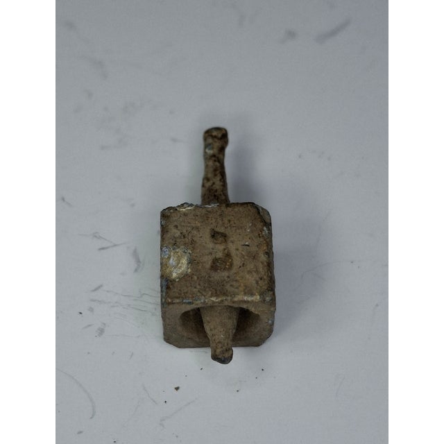 Metal Antique Lead Dreidels Excavated From Uman, Ukraine - Late 19th/Early 20th Century Jewish Hanukkah Artifacts For Sale - Image 7 of 18